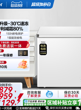 海尔200/300升冰柜商用节能小型家用冷冻冰箱减霜两用冷柜