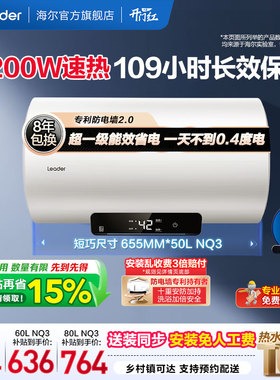 海尔出品统帅电热水器一级能效家用租房卫生间洗澡节能速热NQ3