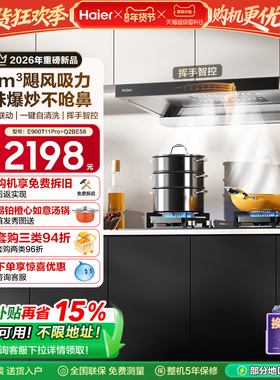 [26年新品]海尔吸油烟机燃气灶厨房家用烟灶套装吸烟机T11Pro