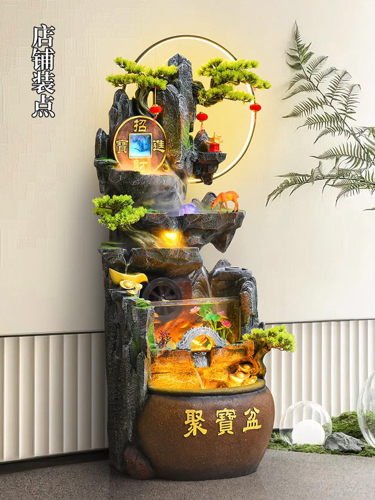 행운의 가산장 유수장식 분수장식 풍수바퀴 거실 복풍수구슬 회사개업선물