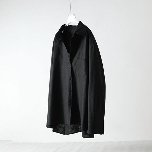 极简风天丝防晒宽松长袖衬衫女