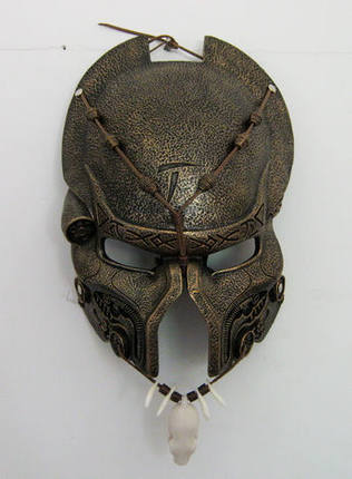 万圣节珍藏新款铁血战士面具 高档树脂面具 工艺品收藏装饰面具