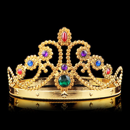 圣诞节COS国王头饰 皇后头圈 王冠 国王 大皇冠 王冠 公主头喾