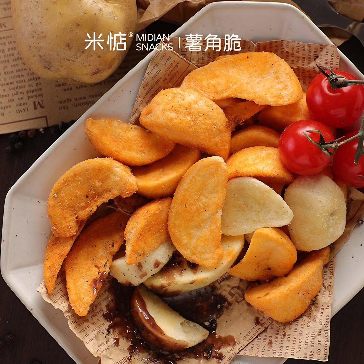 米惦薯角脆比薯片好吃的薯角原切酥脆土豆办公室休闲零食混合口味