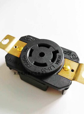 美规NEMA L21-20R暗装插座WJ-6521 20A 120/208V 台湾嵘光OLYMPIA