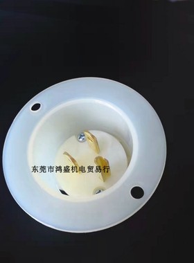 台湾嵘光OLYMPIA美式嵌入型插头J-501 NEMA 5-15P UL白色15A125V