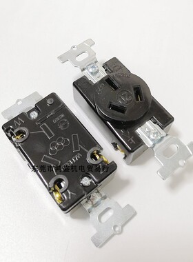 台湾嵘光T型暗装插座澳规WJ-1320 20A250V3P埋入型120型电木黑色