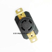 台湾隆光黑色30A三相四线暗装 30R耐热塑胶 L15 防松插座LK 2432F