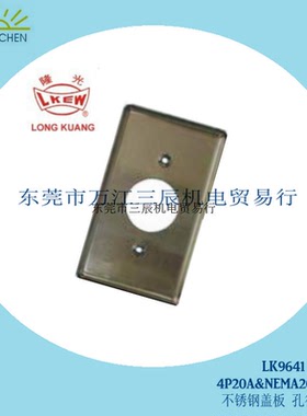 台湾隆光孔41mm LKEW 不锈钢LK9641暗装插座盖板120*70mm厂家直销
