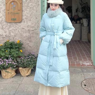 乔与乔伊 雪国之境 薄荷曼波90白鸭绒羽绒服加厚法式保暖外套