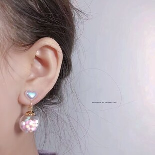 无耳洞不疼甜美少女幸运彩球耳环好运转运可爱许愿瓶无痛蚊香耳夹