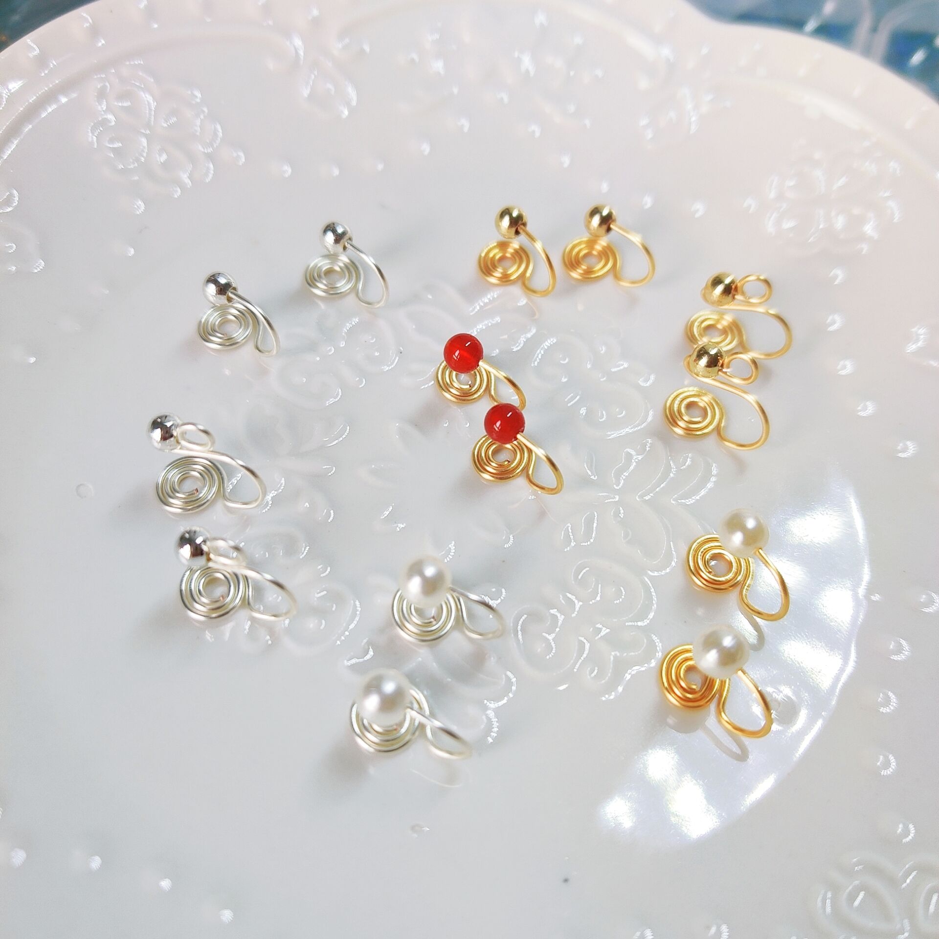 diy14k注金不褪色底托定制耳饰
