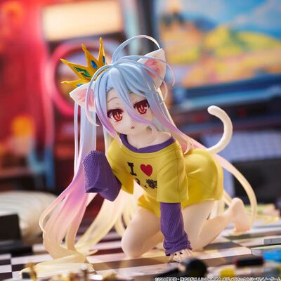 包邮正版现货TAITO Desktop Cute游戏人生白猫耳T恤 景品手办