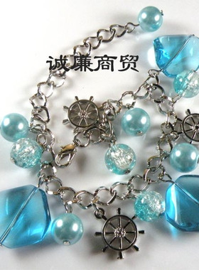 琉璃饰品 合金手链 蓝色妖姬 jyg93600029