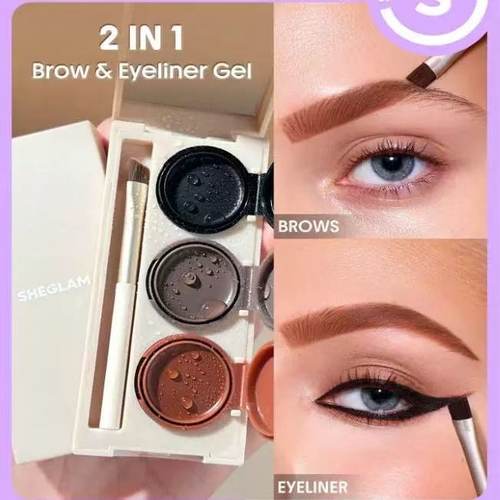 ins爆款Sheglam三色多用膏眼线眼影眉膏防水三合一多用膏方便携带