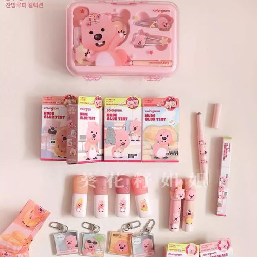 10月出~韩国colorgram联名loppy系列腮红眼影唇釉唇泥哑光限定