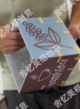 亚克力标本盒网红互动翻转墙植物昆虫展示盒UV打印源头工厂定制