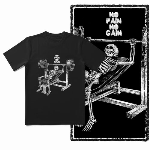 Bodybuilding gym graphic T-shirts, plus size T-shirts