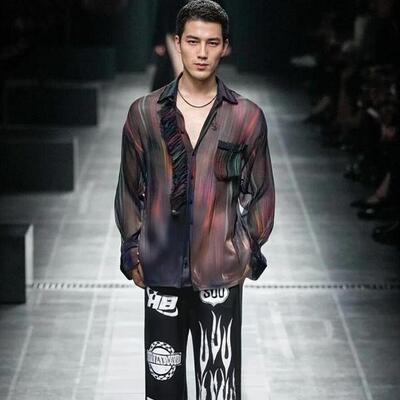 印花长裤Flame男款休闲裤