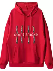 Retro Letter Print Hoodie Classic Loose Clothing