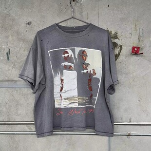 print shirt Extra graphic washed acid large distressed