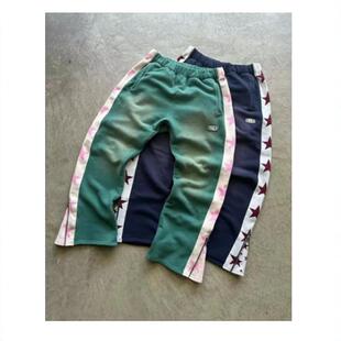 Couple's sweatpants zipper design loose straight男女款