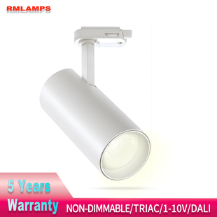 LED轨道灯二线三线四线导轨灯DALI调光可控硅亮博物馆画廊20W30W