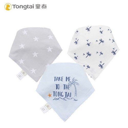童泰纯棉新生儿用品3条装三角巾