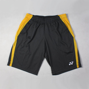 正品YONEX 120016灰黄 黑红色男款羽毛球服运动短裤尤尼克斯YY