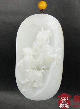 百花玉缘杯银奖 新疆和田玉黄皮白玉籽玉 伯乐相马137克