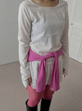 待更新！！！26SS定番 轻薄 透明感 暗纹 连手套 长袖T恤