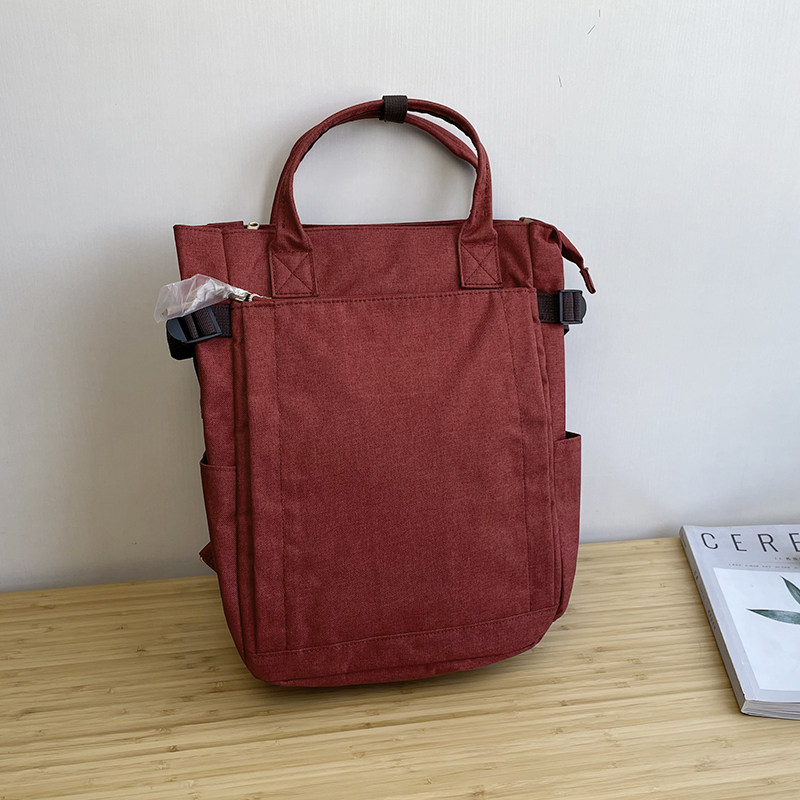 whalewings手提双肩两用包休闲通勤电脑包大容量多功能纯色背包