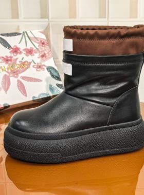 9928/5CM牛皮断码撤柜清仓处理时尚雪地靴时尚大棉百搭高帮马丁靴
