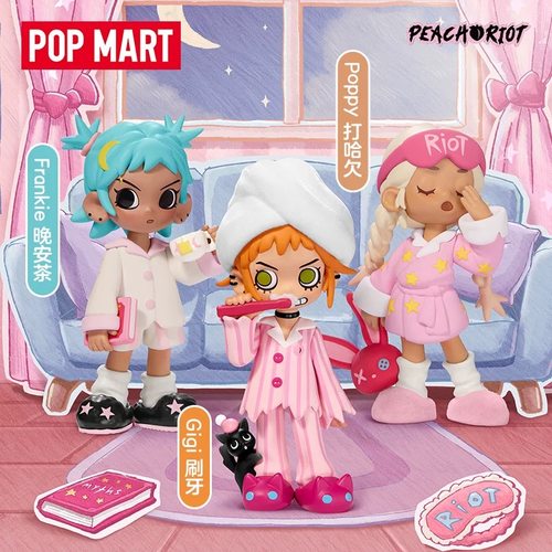 POPMART泡泡玛特Lil Peach Riot 小小叛桃彻夜狂欢系列手办盲盒正