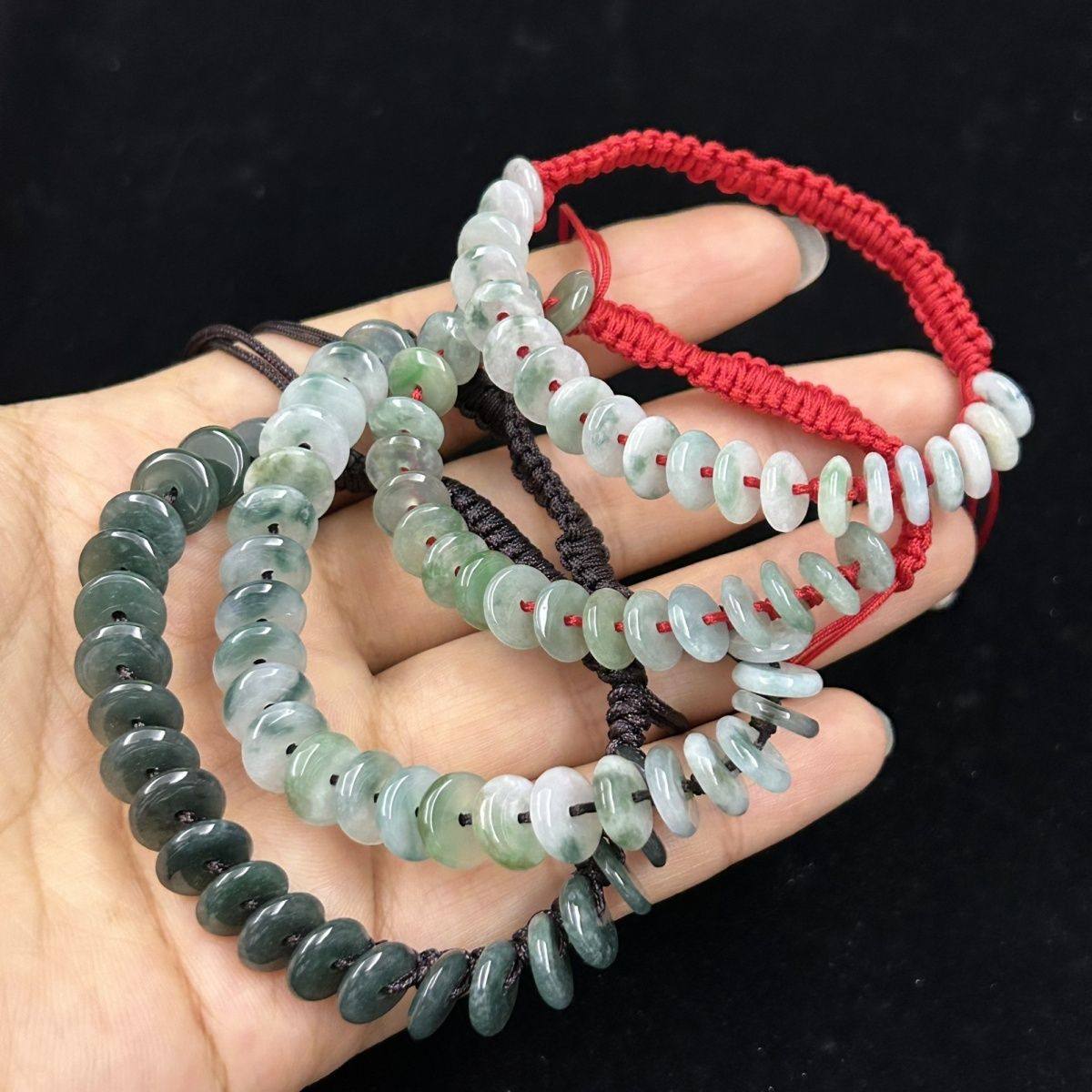 天然缅甸翡翠A货平安扣手链本命年手工编织手绳男女儿童手串,珠宝/钻石/翡翠,颈饰,淘宝优惠券,粉丝福利购,淘宝优惠卷