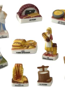 【欧厨】法国西班牙面包房系列galette des rois瓷偶小瓷人10个