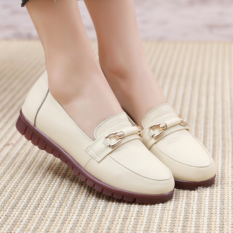 厚底一脚蹬妈妈鞋牛筋底