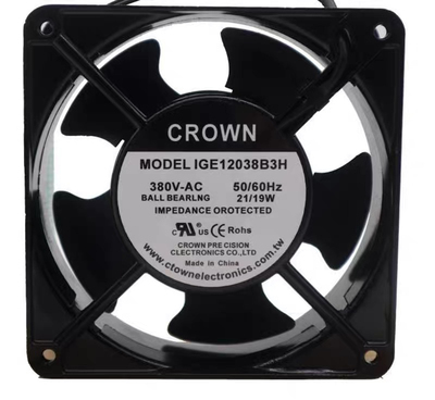 惯展CROWN IGE12038B2H/B3H 230V380V 12cm机床机柜散热风扇17251