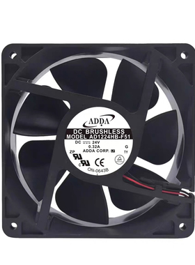 全新ADDA台湾协喜 AD1224HB-F51 24v 0.32A 12038 12cm散热风扇