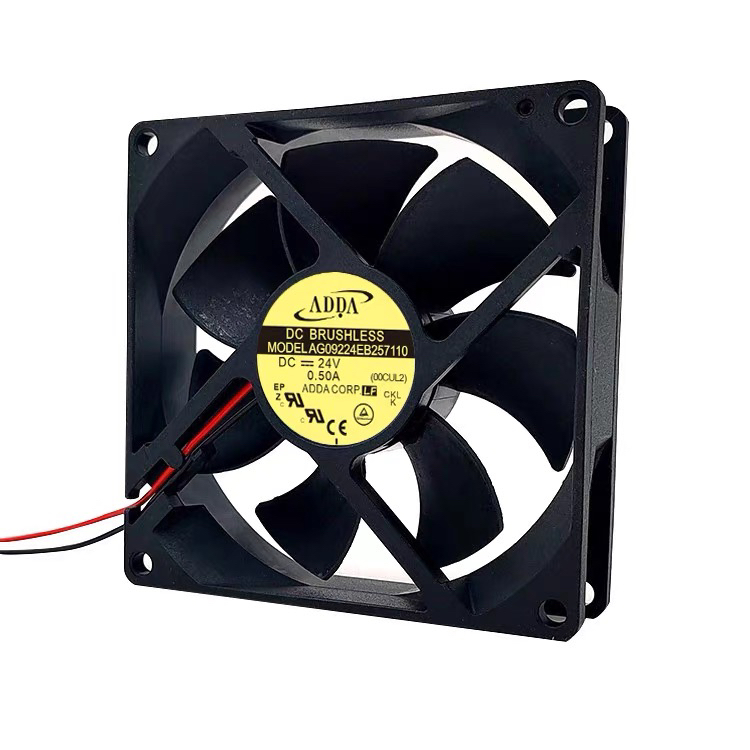 ADDA AG09224EB257110 24V 0.50A 9225机柜冰箱变频器散热风扇9cm