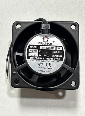 全新原装台湾 FULLTECH/福佑 UF-60D23BWH AC220V 6030 散热风扇
