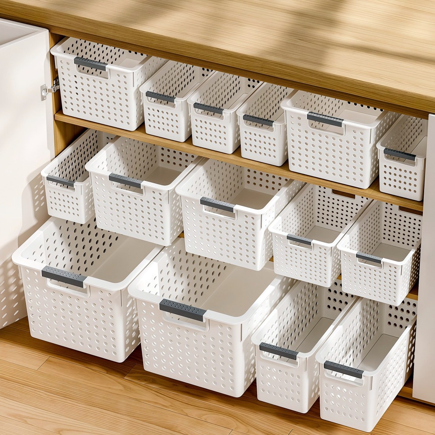厨房橱柜收纳盒杂物零食调料筐家用置物架卫生间浴室储物整理篮子,收纳整理,脏衣篮,淘宝优惠券,粉丝福利购,淘宝优惠卷