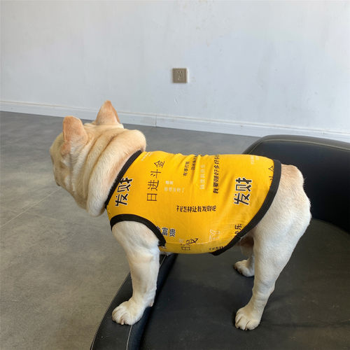 狗背心印花法国斗牛犬DODO纯棉