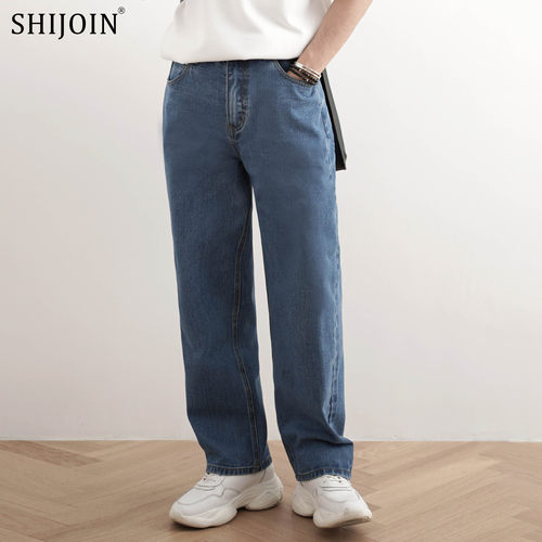 SHIJOIN长裤日系宽松水洗牛仔裤
