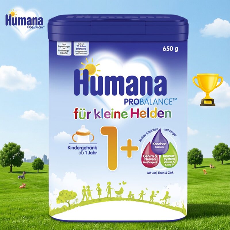 德国原装Humana 1+段 瑚玛娜婴幼儿奶粉一岁以上650g 效期27.4
