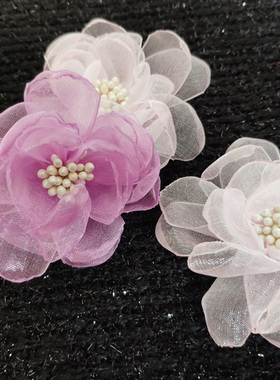 手工半成品DIY配件雪纱花朵