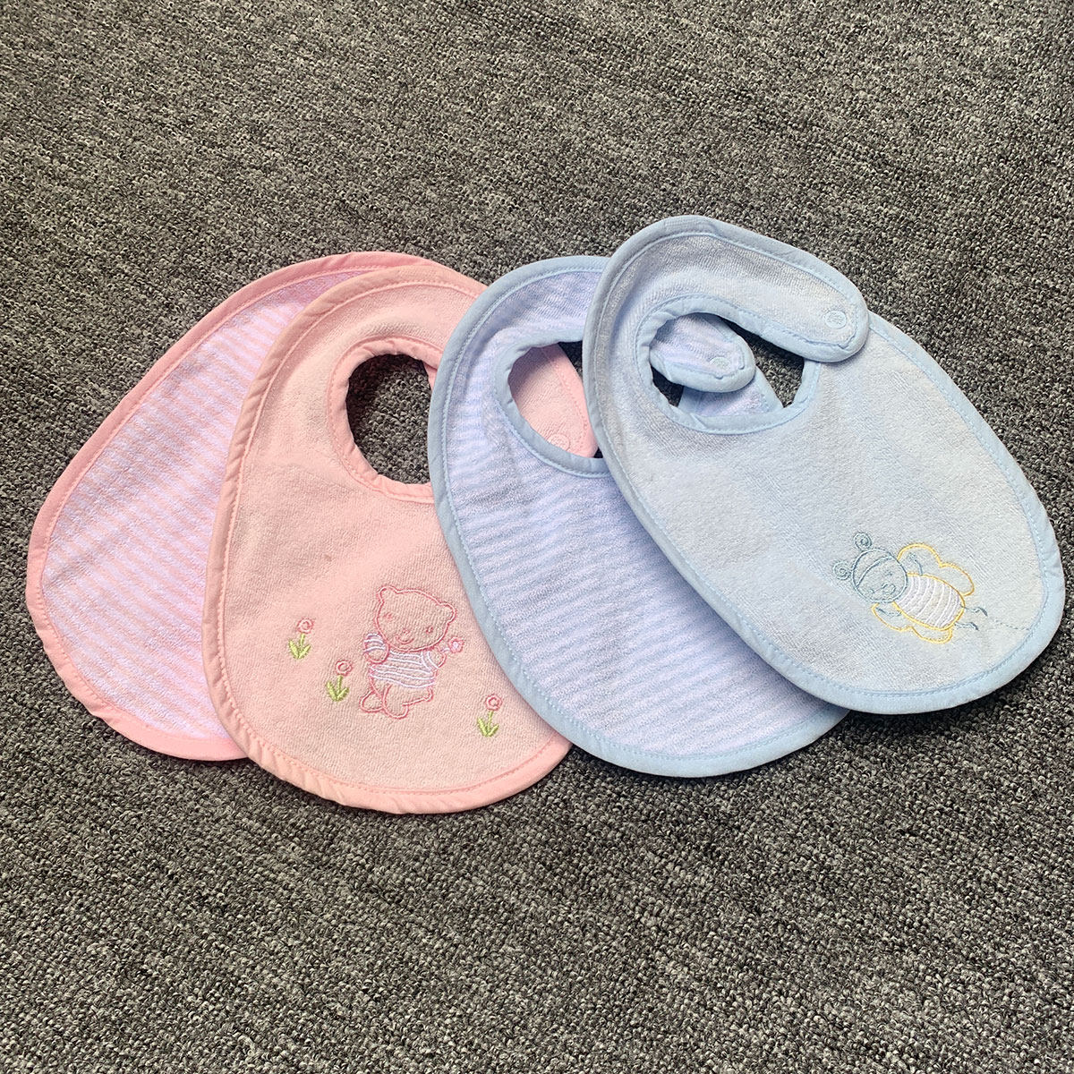 0-6个月 法单新生初生婴儿男女小宝宝纯棉毛巾料双层口水巾小围嘴,婴童用品,小围嘴,淘宝优惠券,粉丝福利购,淘宝优惠卷