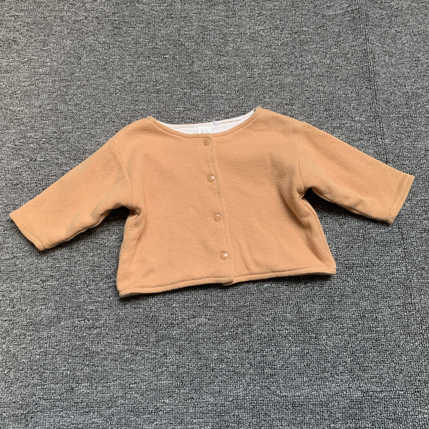 0-3个月 法单版衣新生婴儿女宝宝双层纯棉圆领外套罩衣