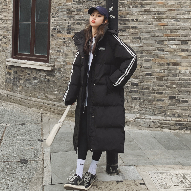 学院风黑色羽绒棉服女冬季2025年新款韩版宽松加厚棉服连帽外套,女装棉衣/棉服,浙宝251