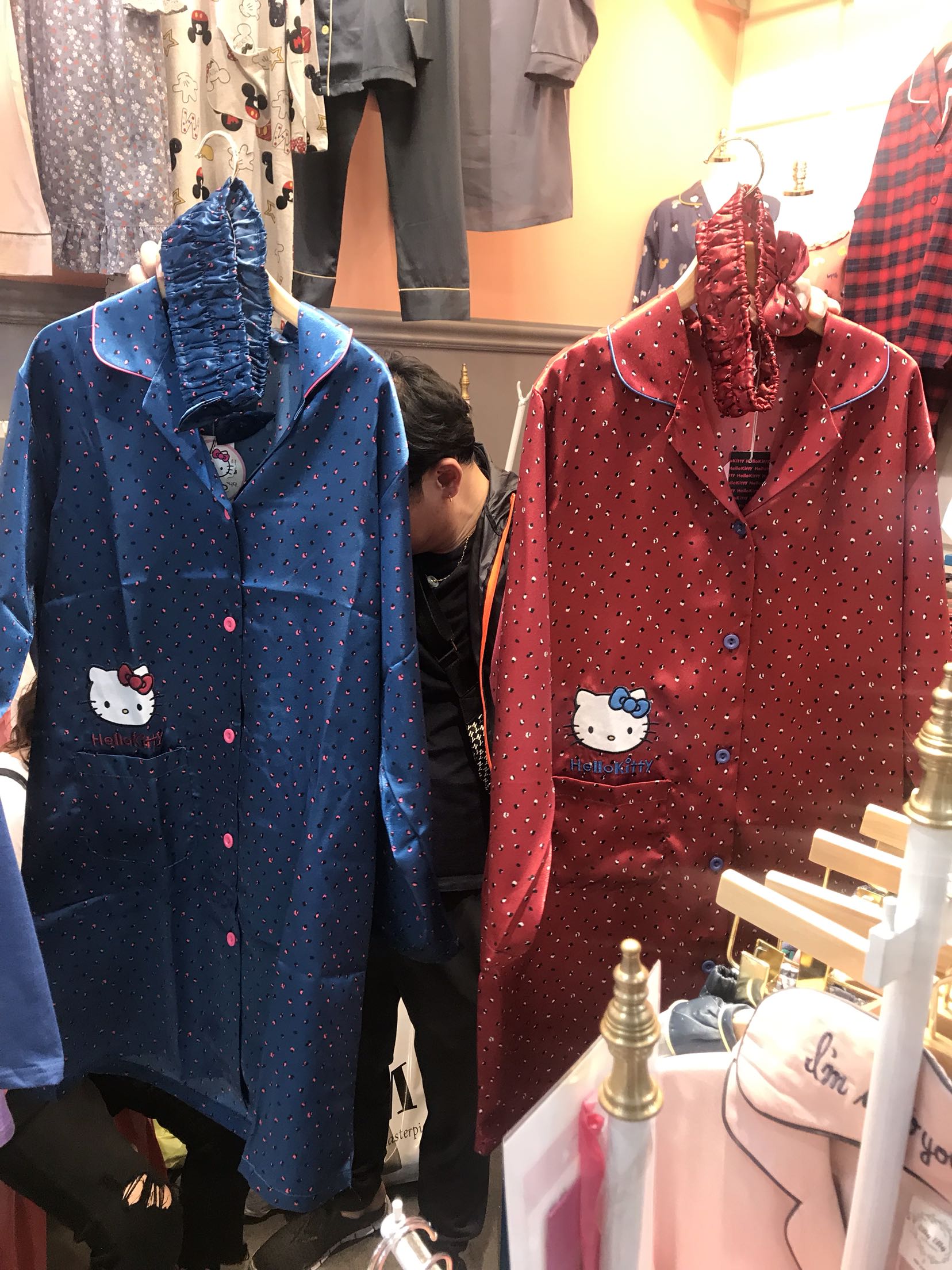 Dongdaemun Lapel Hello Kitty Long sleeve trousers Cardigan Female models Easy pajamasin the Lingerie/Men's underwear/Tracksuit , Pajamas/Home service package  category - from Buy2taobao.com to provide professional Taobao agent buy service